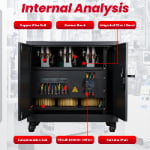 Three-phase servo voltage stabilizer for industrial power protection and voltage fluctuation control